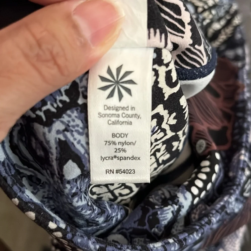 Athleta patchwork Salutation leggings - Picture 7 of 9